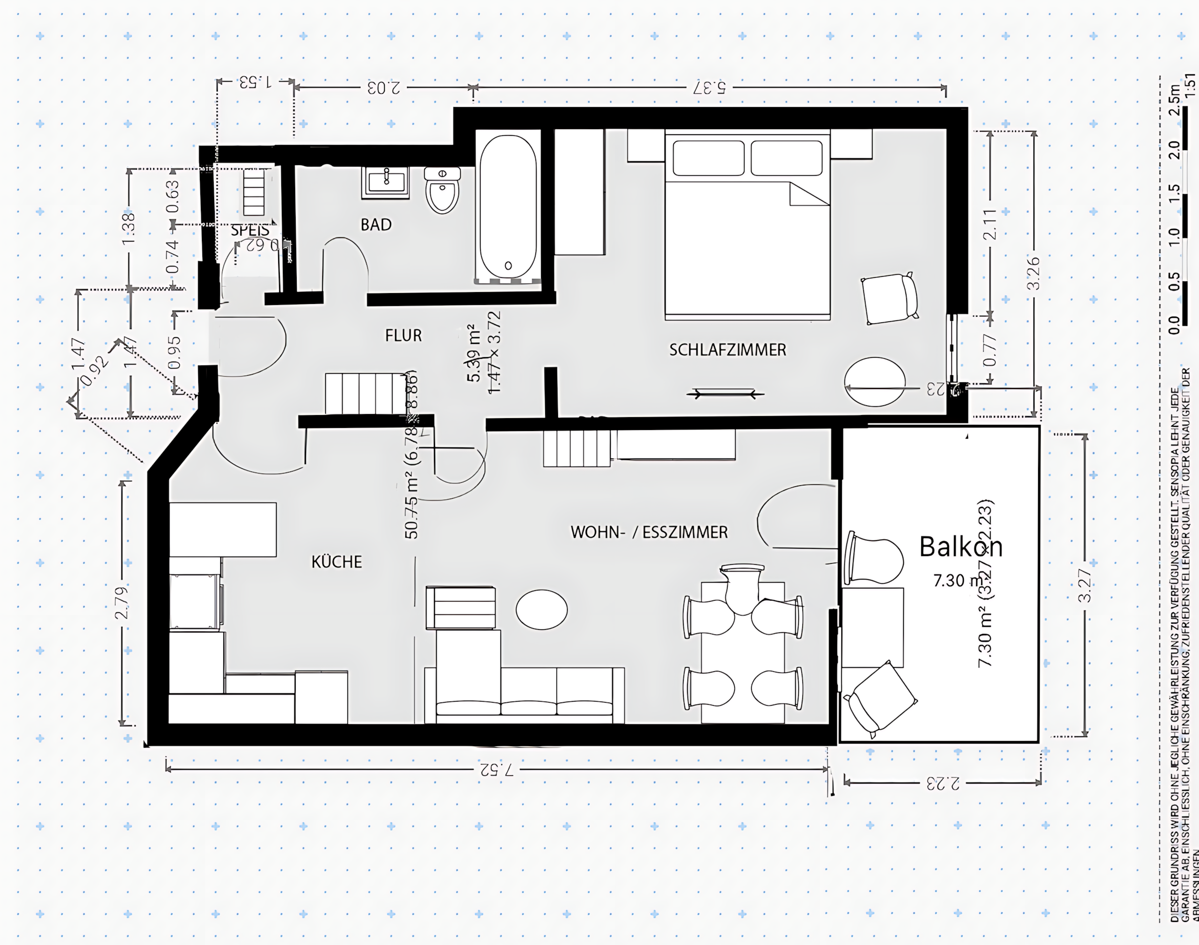 Grundriss Ferienwohnung Burgblick